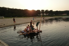 Ulvene bygger tømmerflåder ved Strandtangen